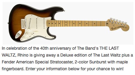 The Last Waltz Prize Pack Sweepstakes