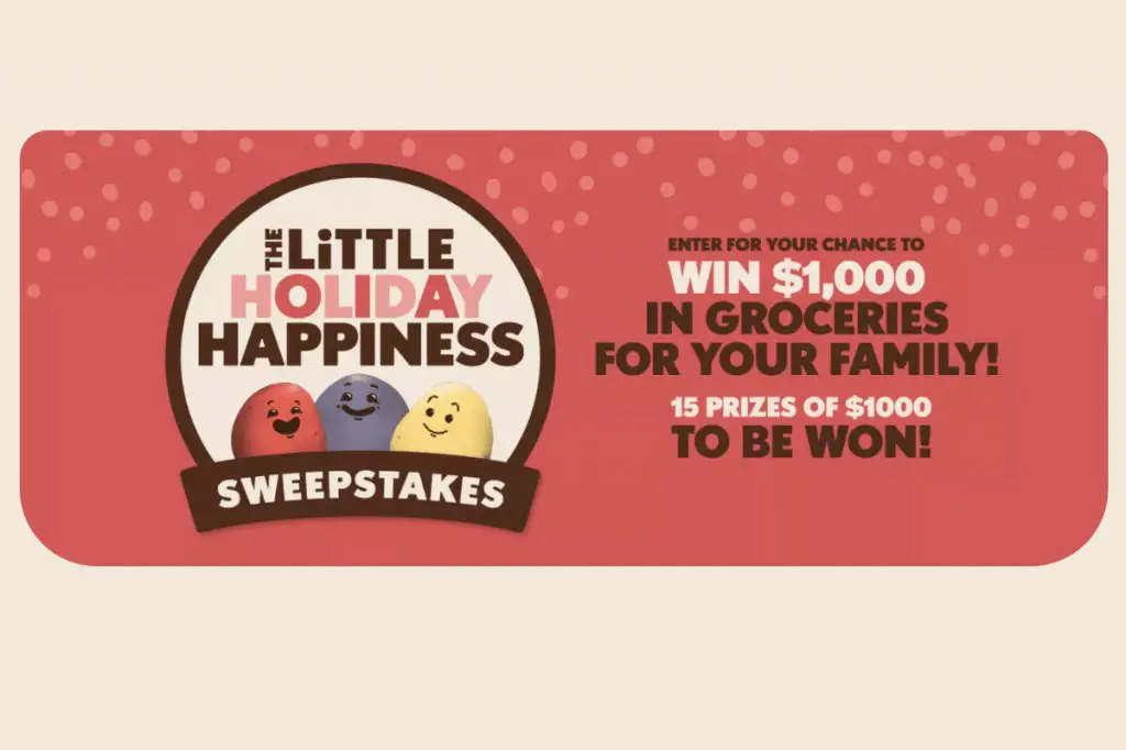 The Little Potato Co. The Little Holiday Happiness Sweepstakes - Win A $1,000 Grocery Gift Card (30 Winners)