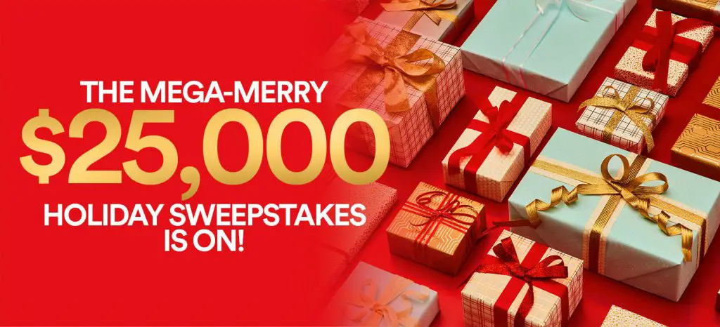 The Simon Mega Merry Holiday Sweepstakes - $2,500 Gift Cards For 10 Winners