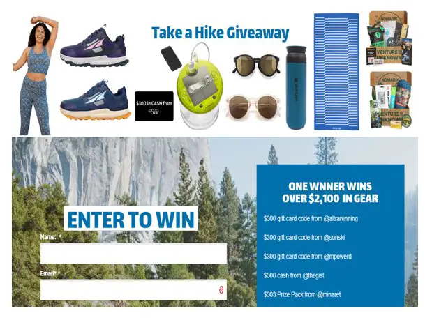 The Nomadik's Take A Hike Giveaway - Win A $2,100 Outdoor Gear Package