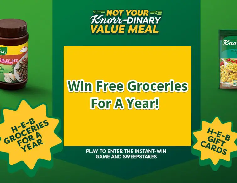 The Not Your Knorr-Dinary Sweepstakes - Win Free Groceries For A Year + Heb Gift Cards For 1,300 Instant Winners