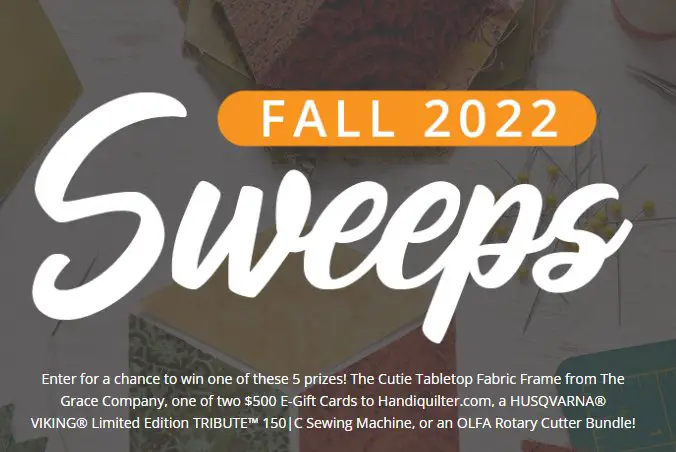 The NQC NSC Fall 2022 Sweepstakes - Win A $1,199 Tabletop Fabric Frame Or Sewing Machine