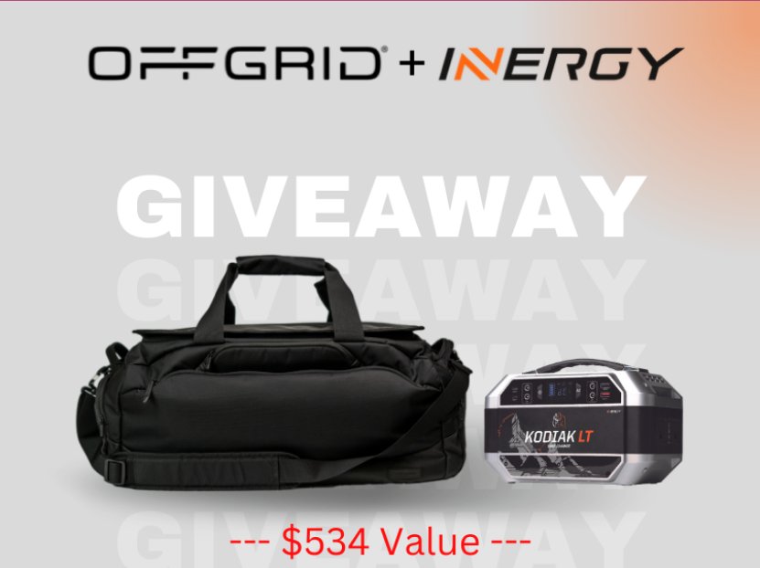 The Offgrid & Inergy Giveaway - Win A Kodiak LT Power Station & More