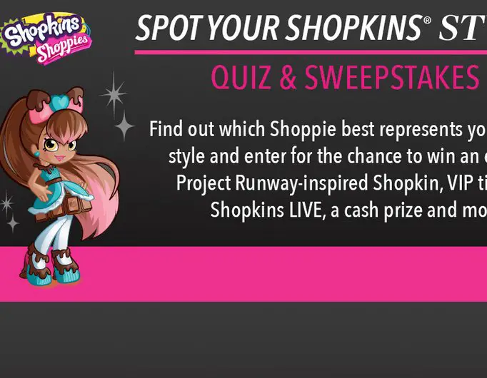 The Project Runway Spot Your Shopkins Style Sweepstakes