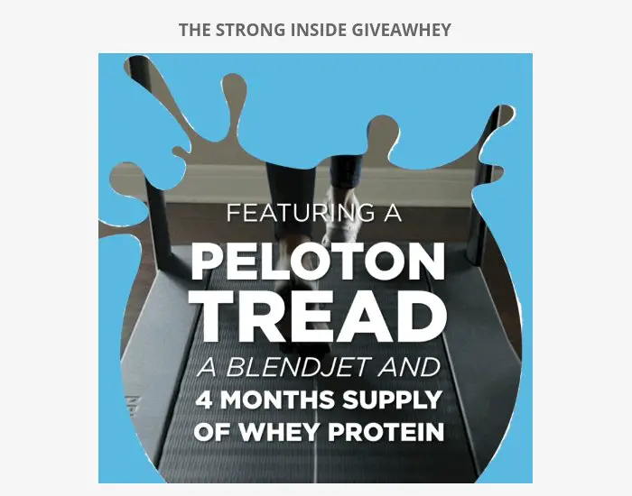 The Strong Inside Peloton Tread Giveaway - Win A Peloton Package And More