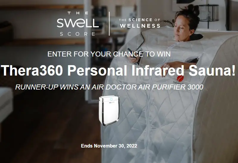 The Swell Score Personal Infrared Sauna Giveaway - Win A Personal Infrared Sauna Or Air Purifier