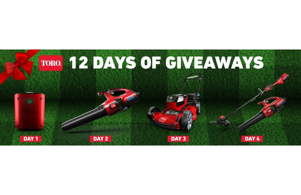The Toro 12 Days of Giveaways - Win Landscaping Tools Like Mower, Trimmer & More