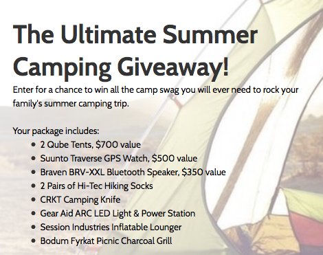 The Ultimate Summer Camping Giveaway