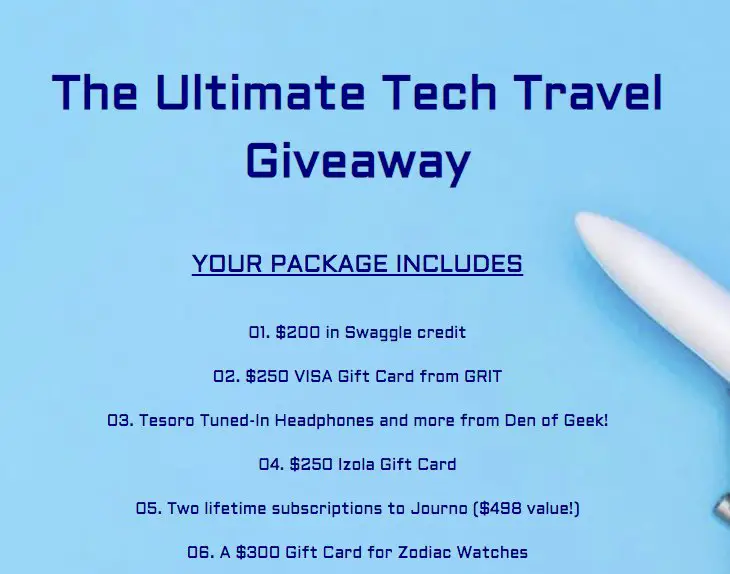 The Ultimate Tech Travel Sweepstakes
