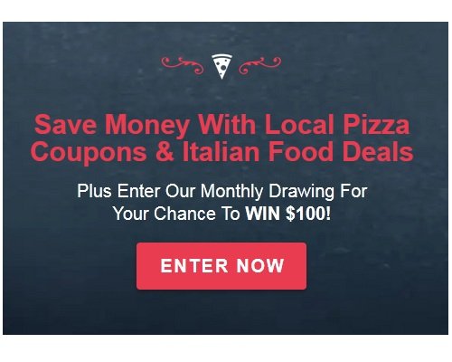 The Valpak Pizza Sweepstakes - Win $100 For A Pizza Party (5 Winners)
