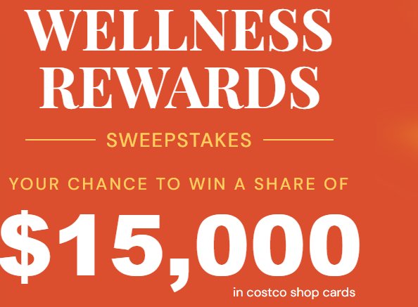 The youtheory Wellness Rewards Sweepstakes – Win a $5,000 Costco Shop Card
