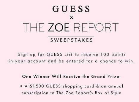 The Zoe Report Sweepstakes