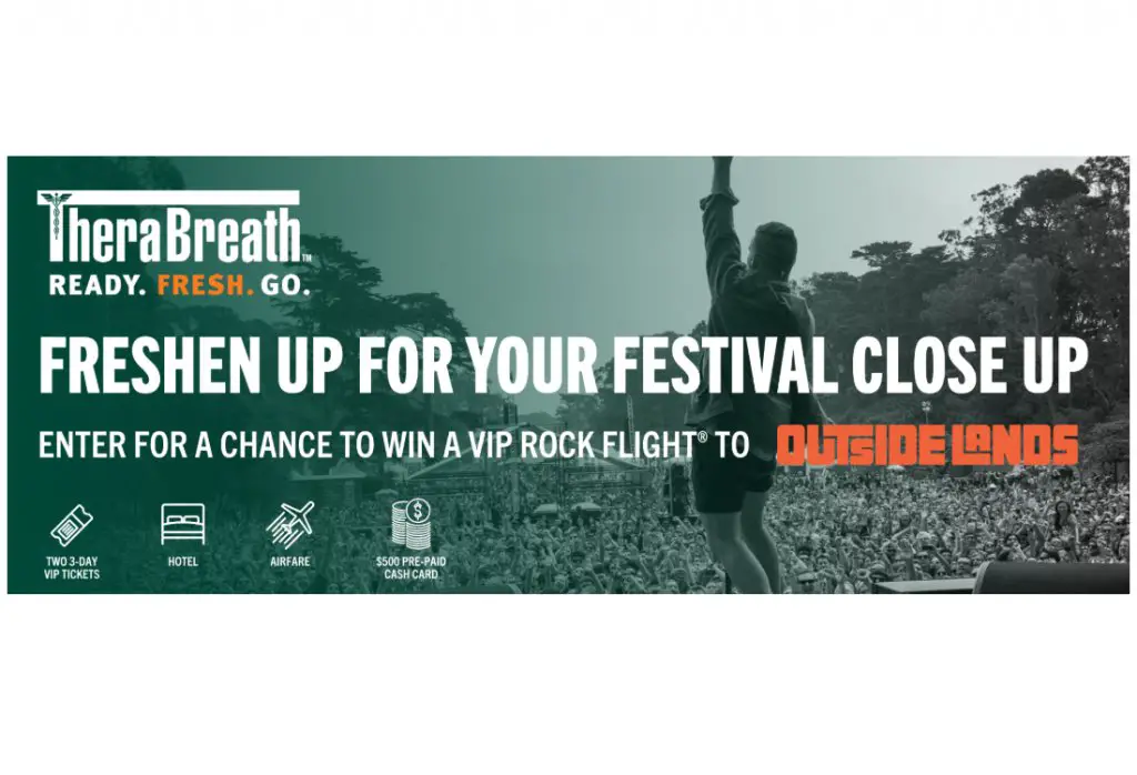 TheraBreath Golden Gate Festival Flyaway Sweepstakes - Win A Trip For Two To Outside Lands