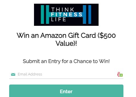 Think Fitness Life $500 Amazon Gift Card Giveaway