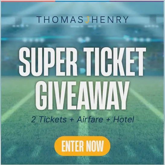 Thomas J Henry Super Ticket Giveaway - Win A Trip For 2 To The BIG GAME In Vegas