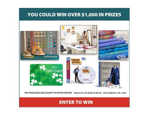 Threads National Sewing Month Sweepstakes - Win Sewing Products and Accessories