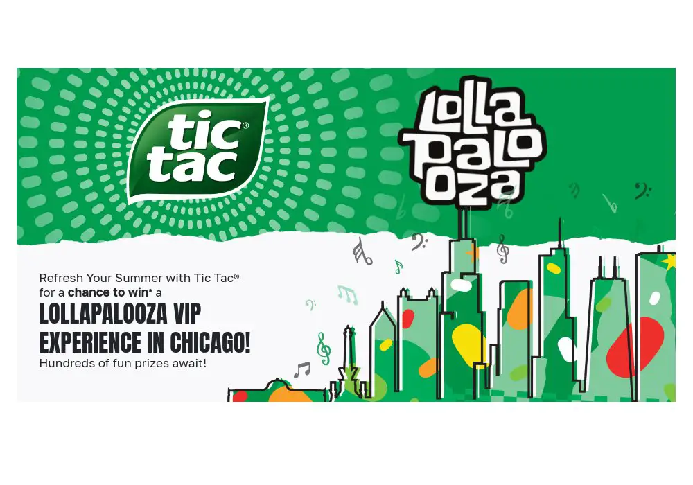 Tic Tac Refresh Your Summer Sweepstakes - Win A Trip For 4 To Lollapalooza & More
