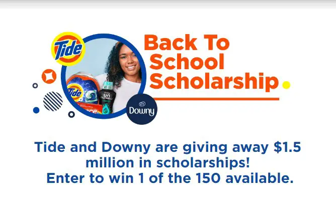Tide $10,000 Free Scholarship Giveaway -  Win $10,000 (150 Winners)
