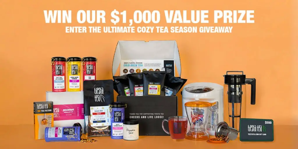 Tiesta Tea's Ultimate Cozy Tea Season Giveaway - Win A $1,000 Tiesta Tea Prize Package