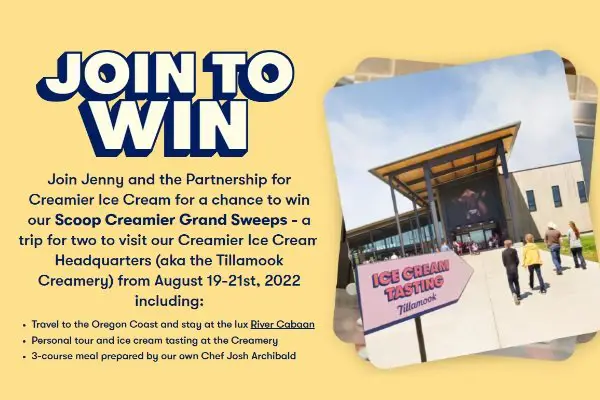 Tillamook Scoop Creamier Grand Sweepstakes - Win A Memorable August Trip To Portland