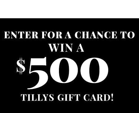 Tillys Enter to Win A $500 Gift Card Sweepstakes