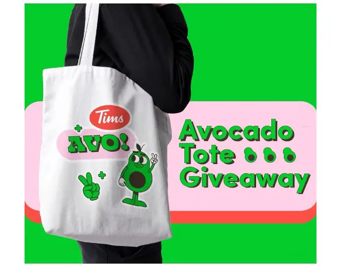Tim Hortons AVO Toto Promotional Giveaway - Win A Tote Bag And A $20 Gift Card (20 Winners)
