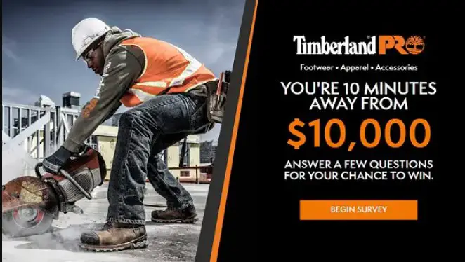 Timberland PRO $10,000 Sweepstakes – Win $10,000 Cash