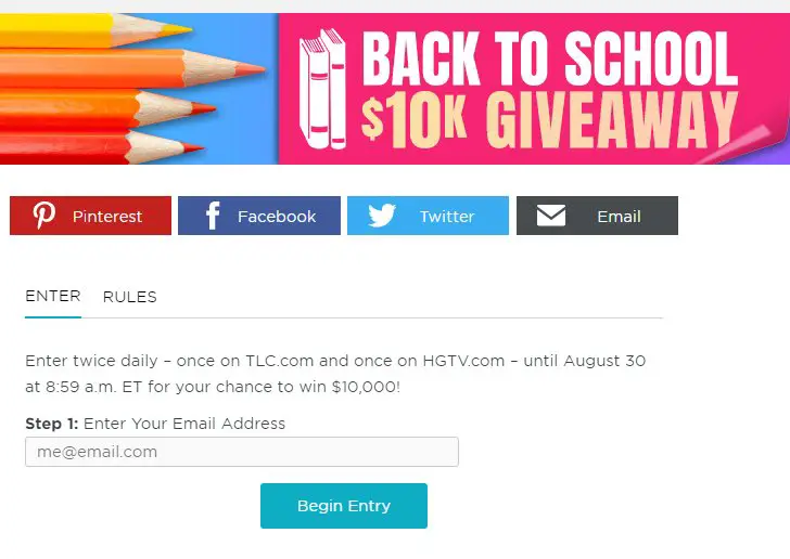TLC Sweepstakes 2022 - Win $10,000 Cash In The  Back To School Giveaway