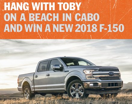Toby Keith Stays in Mexico Sweepstakes