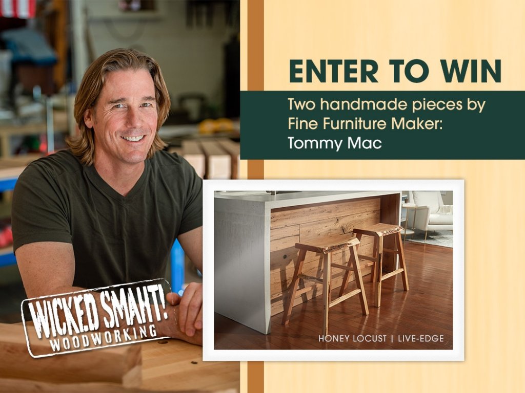 Tommy Mac's Wicked Smaht Furniture Giveaway  - Win 2 Handcrafted Kitchen Stools Worth $3,000