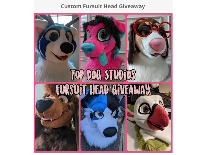 TOP Dog Studios Giveaway - Win a Custom Fursuit Head