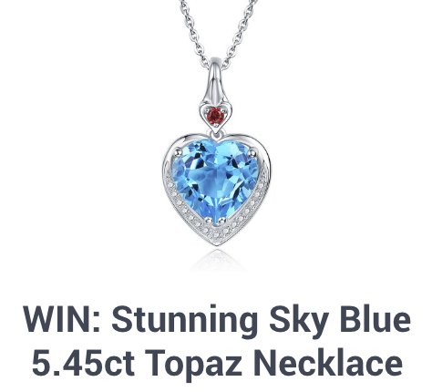 Topaz Necklace Sweepstakes