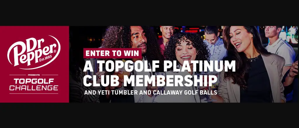 Topgolf Challenge Presented By Dr Pepper - Win A 1-Year Topgolf Platinum Club Membership