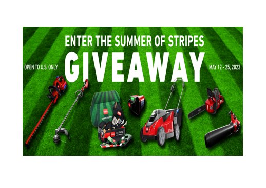 Toro Summer of Stripes Sweepstakes –  Win A $2413 Toro 60V Flex-Force Prize Pack