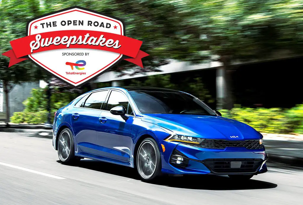 TotalEnergies Open Road Kia K5 LX Sweepstakes - Win A Kia K5 Car + Trip For 2 To Vegas