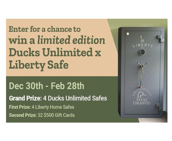 Tractor Supply Company Liberty Safe & Ducks Unlimited Sweepstakes - Win A Home Safe