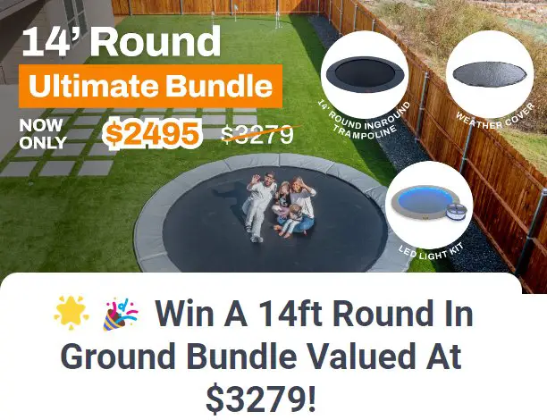 Trampolines.com 14' Inground Trampoline Giveaway - Win A 14ft Inground Trampoline Bundle
