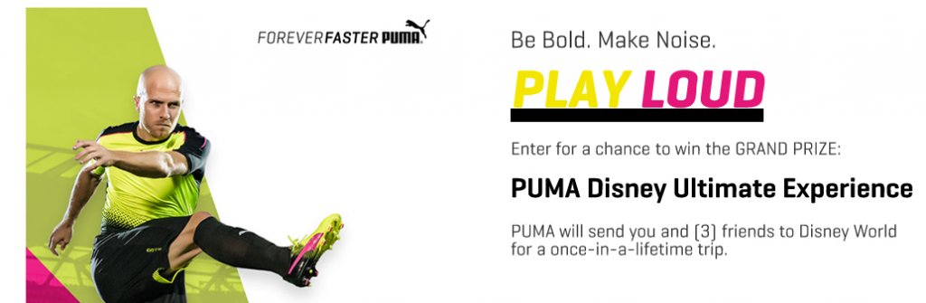 Travel over to this $2700 Disney Ultimate Experience Sweepstakes from PUMA to win it!