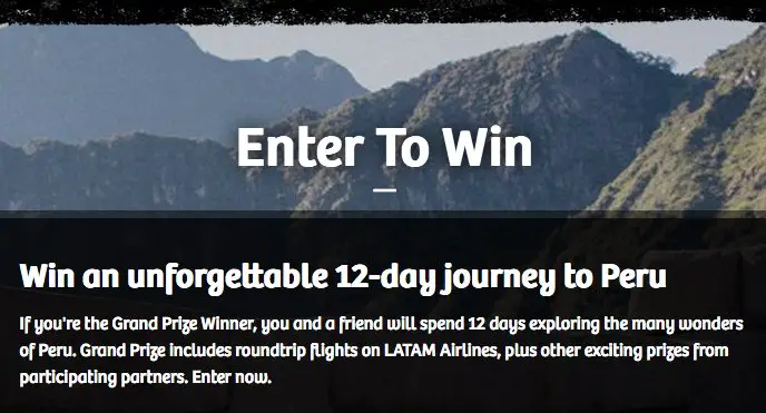 Travel to Peru for FREE!