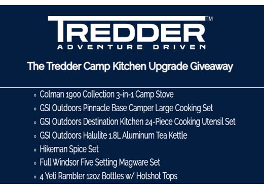 Tredder Camp Kitchen Upgrade Giveaway - Win A Camp Kitchen Package