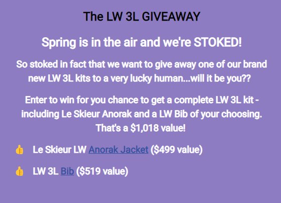 Trew Gear LW 3L Giveaway - Win A  $1,000 Prize Package