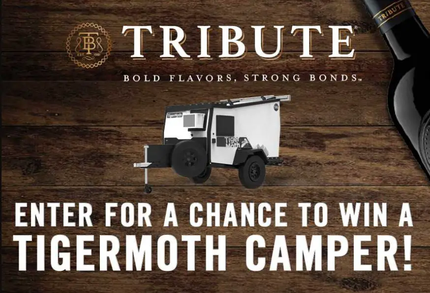 Tribute Winery May-June TAXA Sweepstakes - Win A $31,000 TigerMoth Camper Trailer