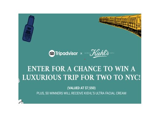 Trip Advisor Kiehl’s Loves New York Sweepstakes - Win A 3-Night Trip For 2 To Manhattan, NY, And More
