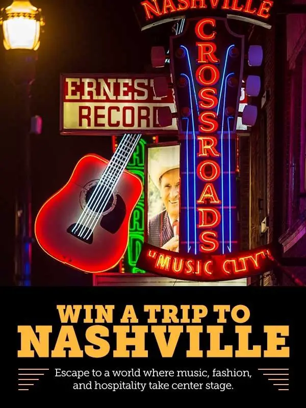Trip to Nashville! Win a Music City Getaway!