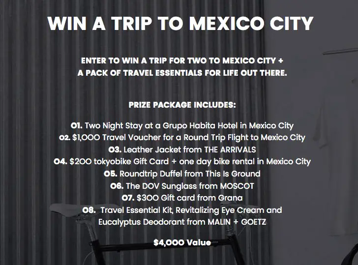 Trip To Mexico City Sweepstakes