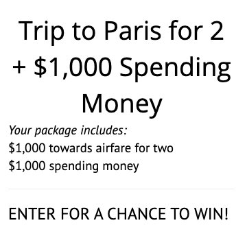 Trip To Paris Giveaway