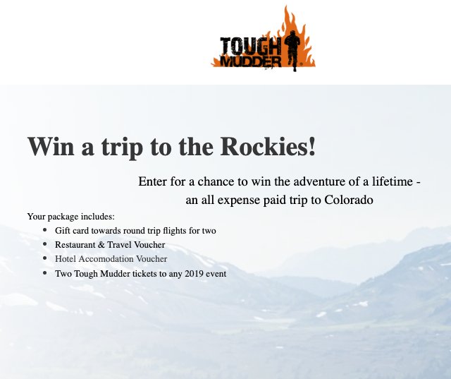 Trip to the Rockies Sweepstakes