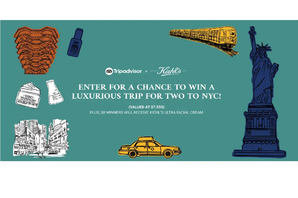 TripAdvisor Kiehl’s Loves New York Sweepstakes - Win A Trip For Two To Manhattan And More