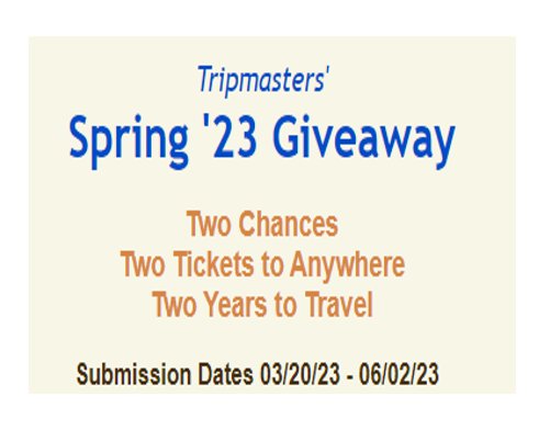 Tripmasters’ Spring ’23 Giveaway - Win 2 Tickets To Anywhere Delta Airlines Flies