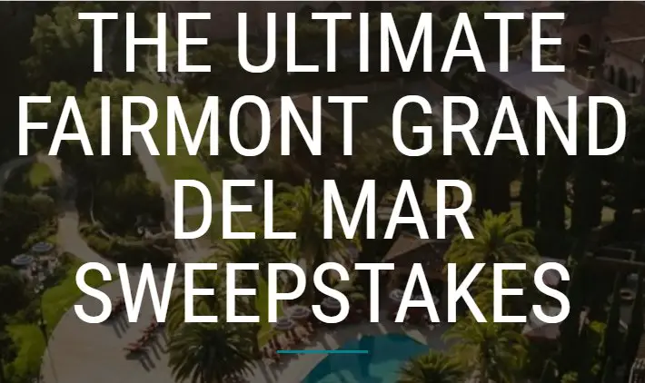 Troon Golf Fairmont Grand Del Mar Sweepstakes - Win A $4,000 Golf Getaway